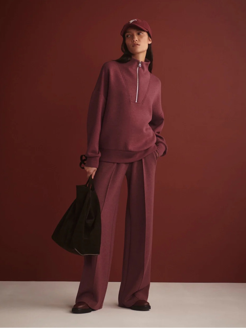 NWT Varley The Wide Leg Pant 30" Sassafras Marl